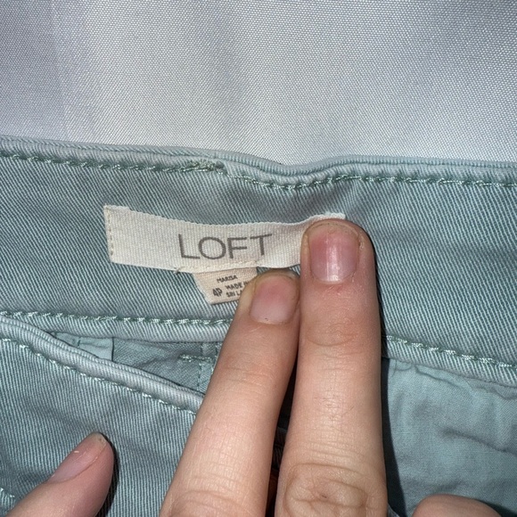 LOFT Women's Soft Gray/Blue Capri Pants Size 4P - Picture 5 of 5